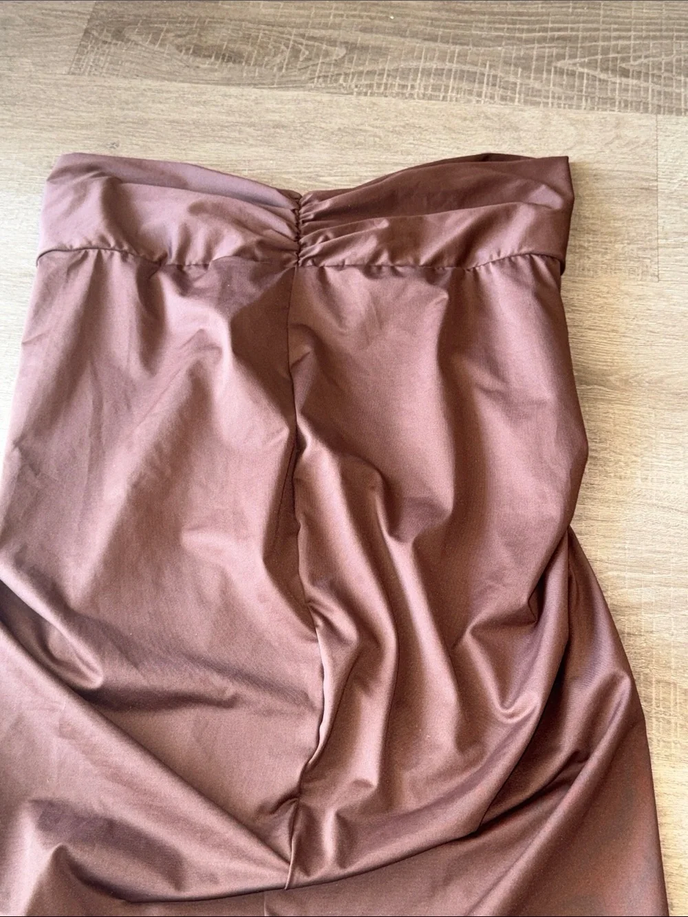 SKIMS Chocolate Brown Twist-Front Swim Coverup Skirt